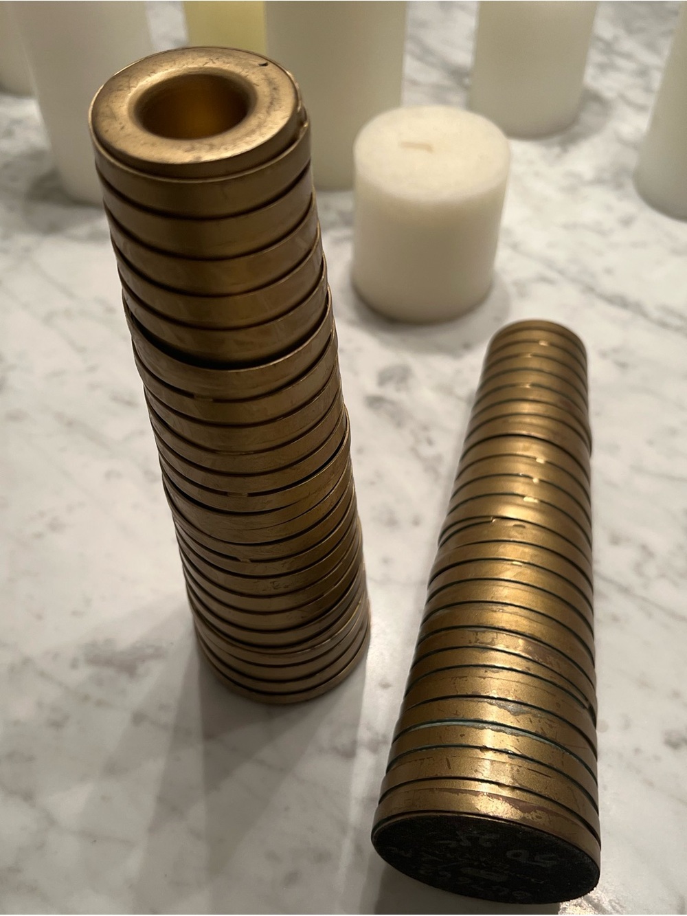 Donna Karan/Lenox Brass-Tone Candle Holder Set - Gold Finish (2)